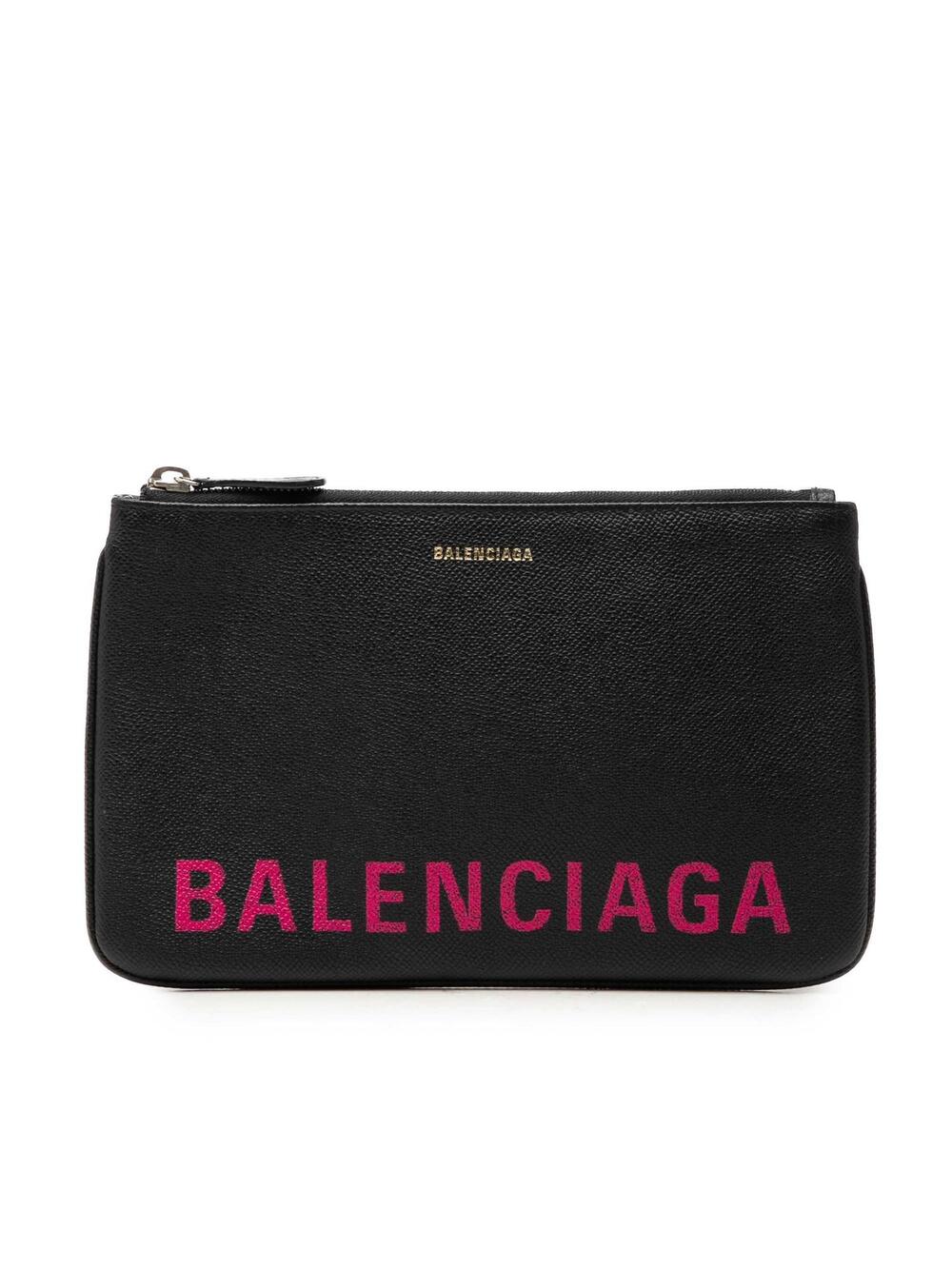 Balenciaga Leather Ville Logo Clutch M #361595B36B